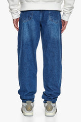 LOOSE FIT MONOGRAM JEANS DARK BLUE