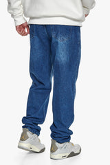 LOOSE FIT MONOGRAM JEANS DARK BLUE