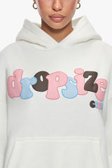 HEAVY OVERSIZE MIXED COLOUR PUFFER PRINT CREAM WHITE