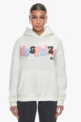 HEAVY OVERSIZE MIXED COLOUR PUFFER PRINT CREAM WHITE