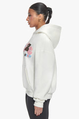 HEAVY OVERSIZE MIXED COLOUR PUFFER PRINT CREAM WHITE