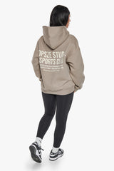HEAVY OVERSIZE LADIES SPORTSCLUB HOODIE BEIGE