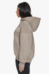 HEAVY OVERSIZE LADIES SPORTSCLUB HOODIE BEIGE