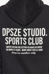 HEAVY OVERSIZE LADIES SPORTSCLUB HOODIE BLACK