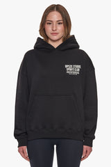HEAVY OVERSIZE LADIES SPORTSCLUB HOODIE BLACK