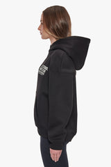 HEAVY OVERSIZE LADIES SPORTSCLUB HOODIE BLACK