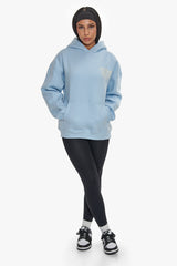 HEAVY OVERSIZE LADIES SPORTSCLUB HOODIE BABY BLUE