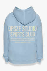 HEAVY OVERSIZE LADIES SPORTSCLUB HOODIE BABY BLUE