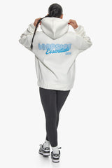 ESSENTIAL CREW ZIP HOODIE CREAM WHITE