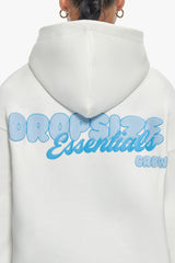 ESSENTIAL CREW ZIP HOODIE CREAM WHITE