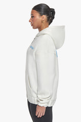 ESSENTIAL CREW ZIP HOODIE CREAM WHITE
