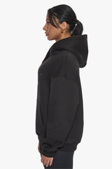 PRAY LOVE HUSTLE EMBO HOODIE BLACK