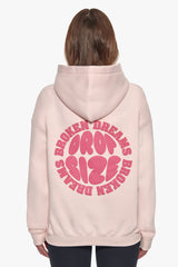 BROKEN DREAMS CIRCLE HOODIE PINK