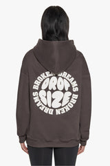 BROKEN DREAMS CIRCLE HOODIE WASHED BLACK