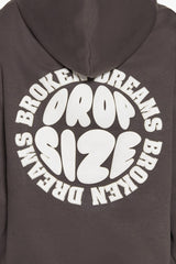 BROKEN DREAMS CIRCLE HOODIE WASHED BLACK