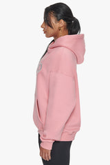 HEAVY OVERSIZE FRONT LOGO HOODIE PINK