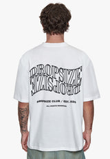 HEAVY OVERSIZE MIRRORED LOGO T-SHIRT WHITE