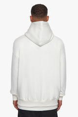HEAVY OVERSIZE BLUE PUFFER PRINT HOODIE CREAM WHITE