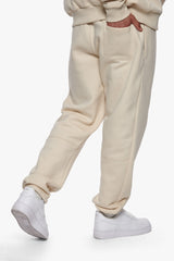 HEAVY  MIRRORED LOGO JOGGER COCONUT MILK