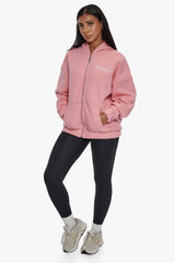 HEAVY OVERSIZE ZIP HOODIE PINK