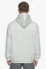 SUPER HEAVY OVERSIZED ZIP-HOODIE LIGHT GREY