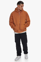 SUPER HEAVY OVERSIZED ZIP-HOODIE PUMPKIN SPICE