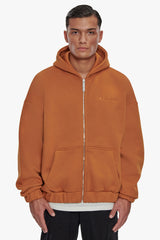 SUPER HEAVY OVERSIZED ZIP-HOODIE PUMPKIN SPICE