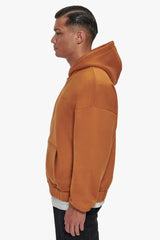SUPER HEAVY OVERSIZED ZIP-HOODIE PUMPKIN SPICE