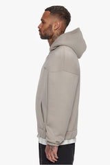 HEAVY OVERSIZE ZIP HOODIE SILVER GREY