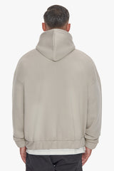 HEAVY OVERSIZE ZIP HOODIE PUMICE STONE