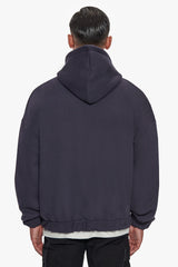 HEAVY OVERSIZE ZIP HOODIE WASHED NAVY