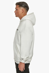 SUPER HEAVY OVERSIZE BLANK ZIP HOODIE WASHED WHITE