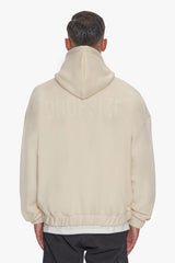 HEAVY OVERSIZE HD PRINT ZIP HOODIE COCONUT