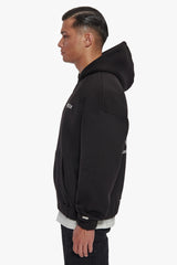 HEAVY OVERSIZE LEGENDS ZIP HOODIE BLACK