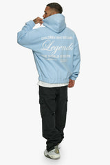 HEAVY OVERSIZE LEGENDS ZIP HOODIE BABY BLUE