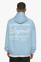 HEAVY OVERSIZE LEGENDS ZIP HOODIE BABY BLUE