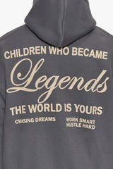 HEAVY OVERSIZE LEGENDS ZIP HOODIE GREY