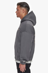 HEAVY OVERSIZE LEGENDS ZIP HOODIE GREY