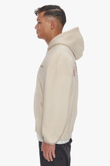 SUPER HEAVY OVERSIZED CRIME ZIP HOODIE COCONUT MILK