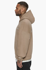 SUPER HEAVY OVERSIZED CRIME ZIP HOODIE SILVER MINK