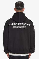 HEAVY OVERSIZE TDC  ZIP-HOODIE BLACK