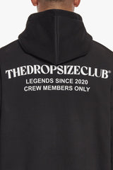 HEAVY OVERSIZE TDC  ZIP-HOODIE BLACK