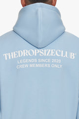 HEAVY OVERSIZE TDC  ZIP-HOODIE BABY BLUE