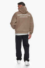 HEAVY OVERSIZE TDC  ZIP-HOODIE SILVER MINK