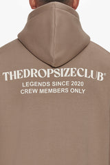 HEAVY OVERSIZE TDC  ZIP-HOODIE SILVER MINK