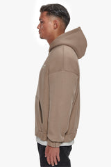 HEAVY OVERSIZE TDC  ZIP-HOODIE SILVER MINK