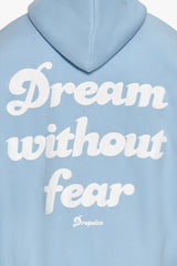 HEAVY OVERSIZE DREAM WITHOUT FEAR ZIP HOODIE BABY BLUE