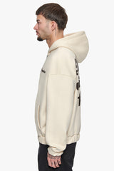 HEAVY OVERSIZE DREAM WITHOUT FEAR ZIP HOODIE COCONUT MILK