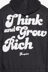 HEAVY GROW RICH ZIP HOODIE BLACK