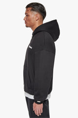 HEAVY GROW RICH ZIP HOODIE BLACK